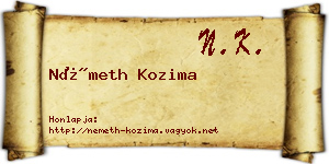 Németh Kozima névjegykártya